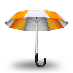 Umbrella Orange Icon 256x256 png